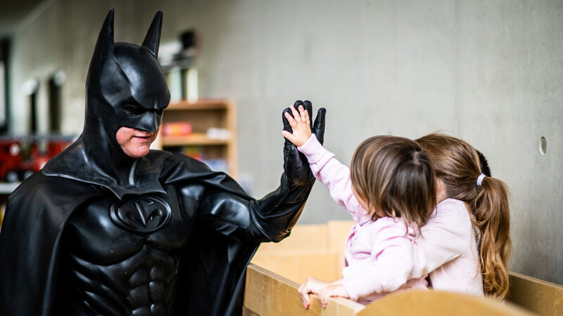 Superhelden unter sich: Der erste Heldentag am WPE war ein voller Erfolg. Foto: David Hallwas